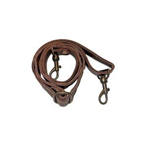Brown Leather Brass Hardware Crossbody Strap Replacement Adustable 46"